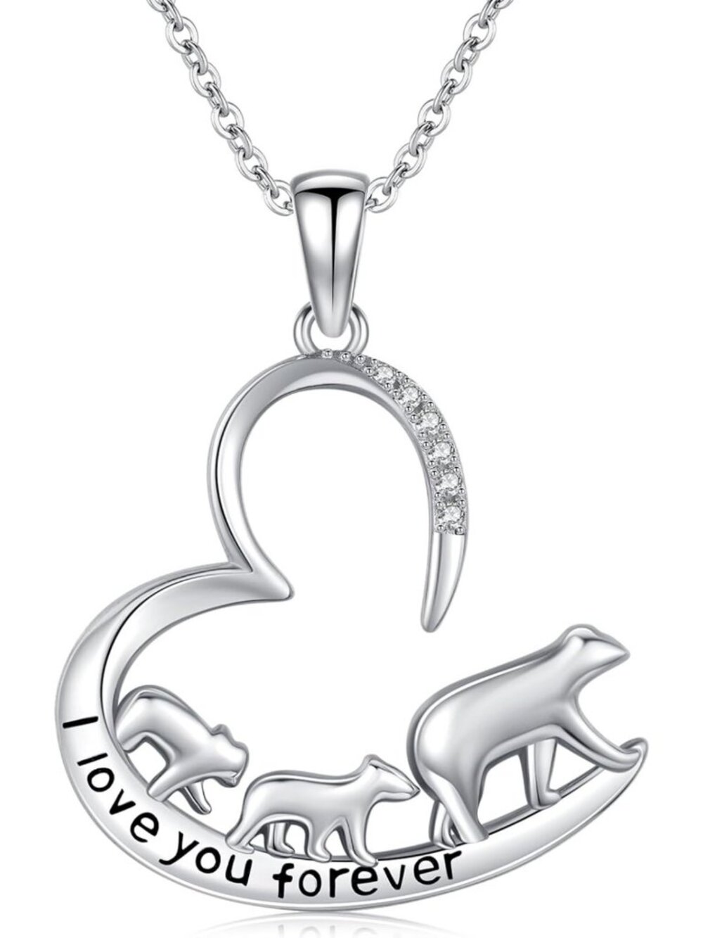 Adorable 925 Sterling Silver Animal Pendant Necklace - Perfect Gift for Women